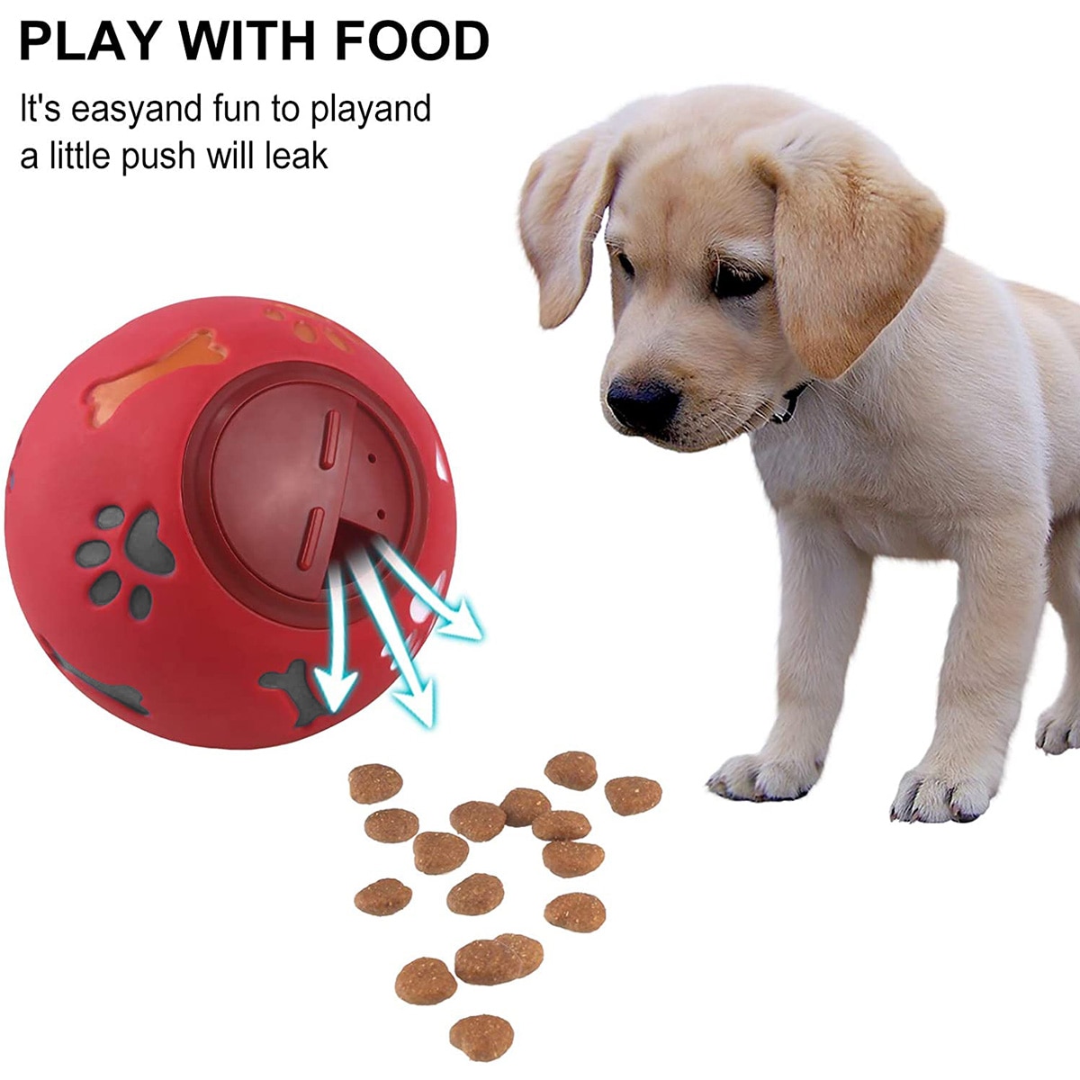NEW Puppy Slow Feeder Ball PVC Non-Toxic Dogs Treat Balls Funny