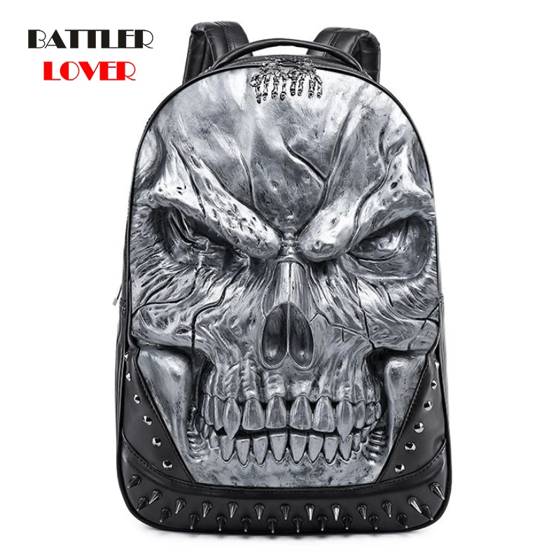 Men and Women Backpacks Personality Travel Backpack 3D Skull Backpacks Punk Laptop Schoolbag For Teenagers Drop Shipping