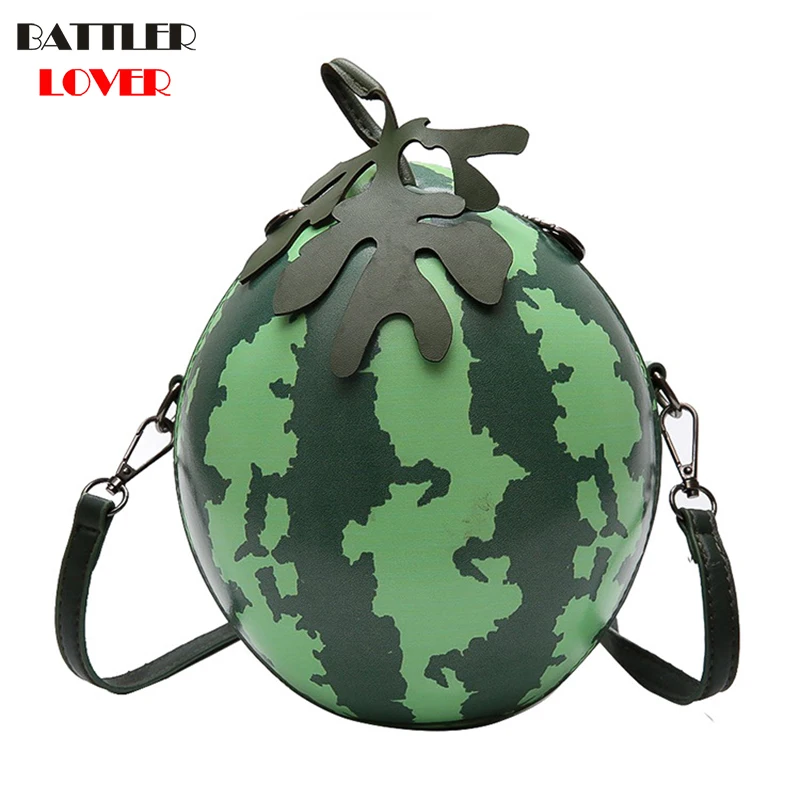 Hot Cute Cartoon Bags Watermelon Apple Shape Shoulder Bag for Girls Mini Crossbody Bags Personality Purse Fashion Messenger Bag
