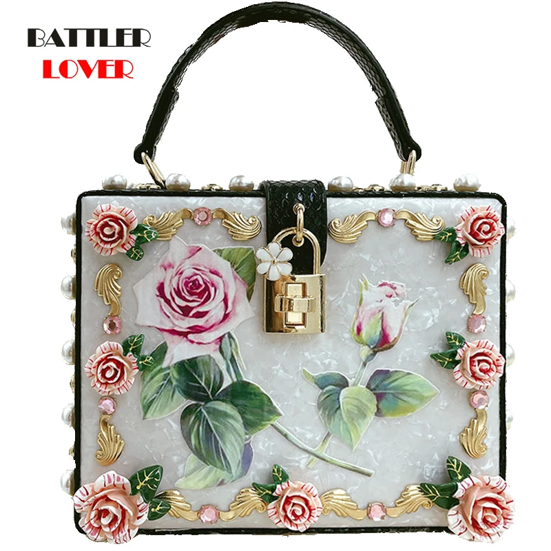 Luxury Party Wedding Evening Bag Diamond Snake Pattern Handbag For Women Flower Embossed Purses Shoulder Flaps Lady Designer Bag
