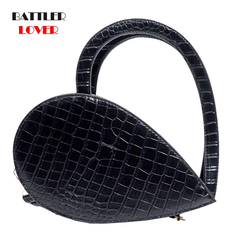 Luxury Heart Shaped Leather Handbag For Women Party Clutch Purses Bag Lady Shoulder Evening Bag Female Hollow Design Wedding Bag