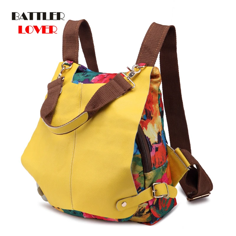 Women Genuine Leather Backpack for Female High Quality Cow Leather Bagpacks Ladies Soft Handle Design School Bag Travel