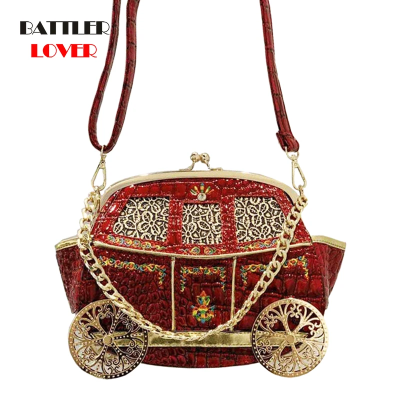Luxury Royal Carriage Women Handbags Embroidery Luxurious Gorgeous Classical Shoulder Bags for Female Crossbody Messenger Bag