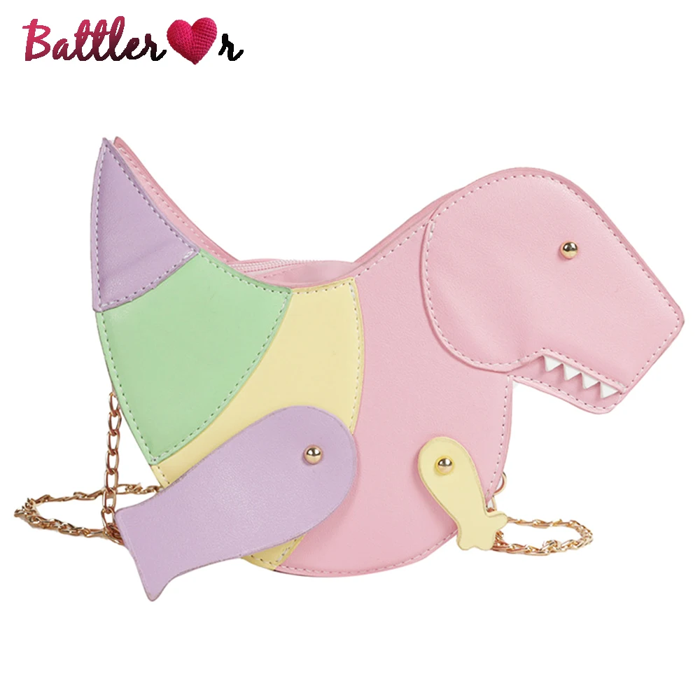 Funny 3D Dinosaur Stegosaurus Handbag For Women Rivet Chain Casual Cartoon Animal Crossbody Bolsa Mochila Dinosaurio Girls Bags