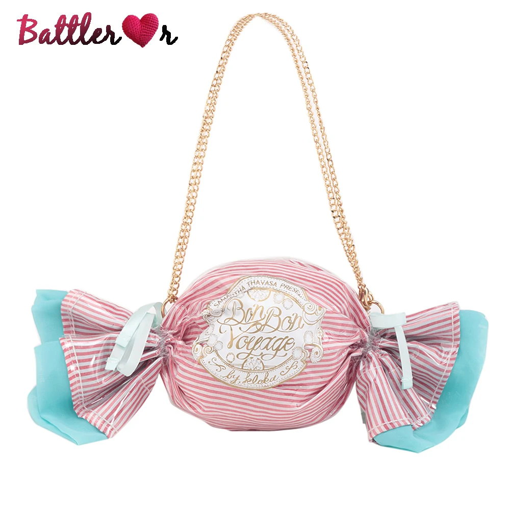 Cute Candy Design Handbags For Women Purses PVC Day Clutches Chain Crossbody Mini Messenger Bag Sugar Pouch Ladies Shoulder Bags